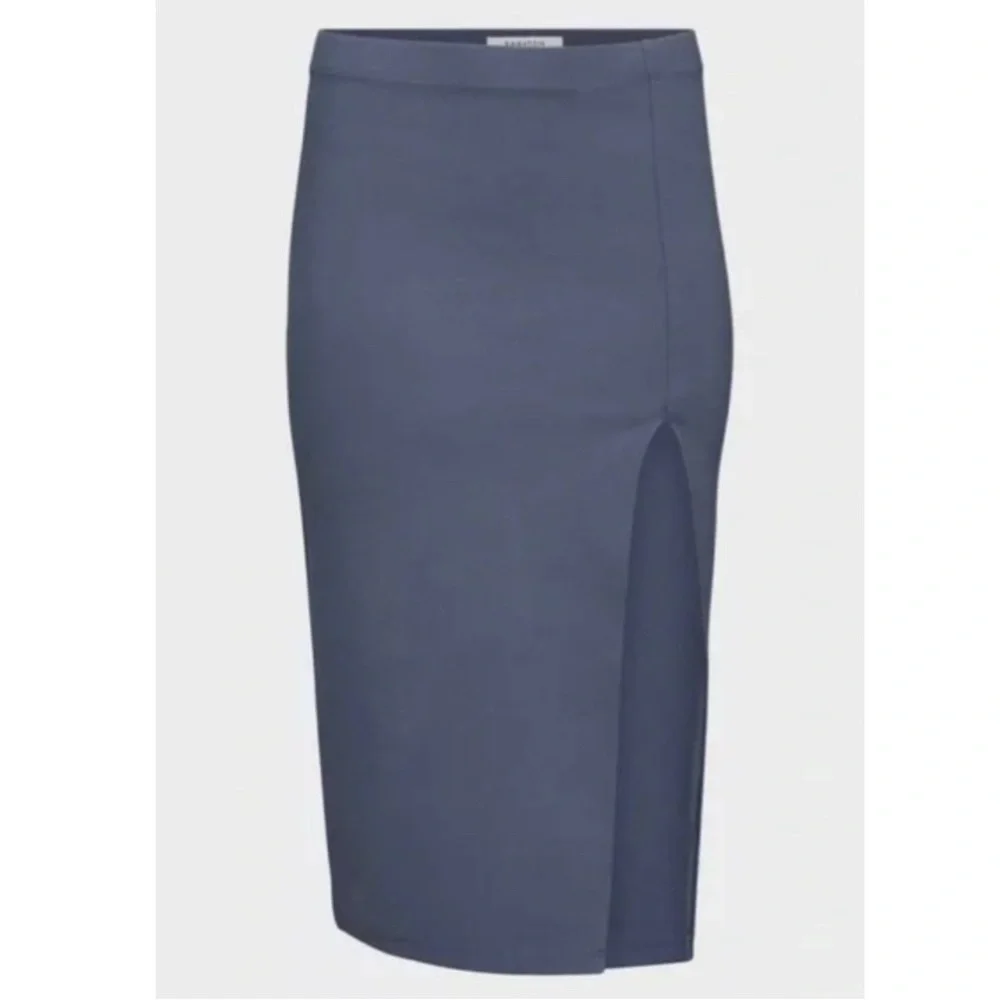 Aritzia Babaton Pencil Slit Pull-On Midi Skirt in Dive Blue Size 4